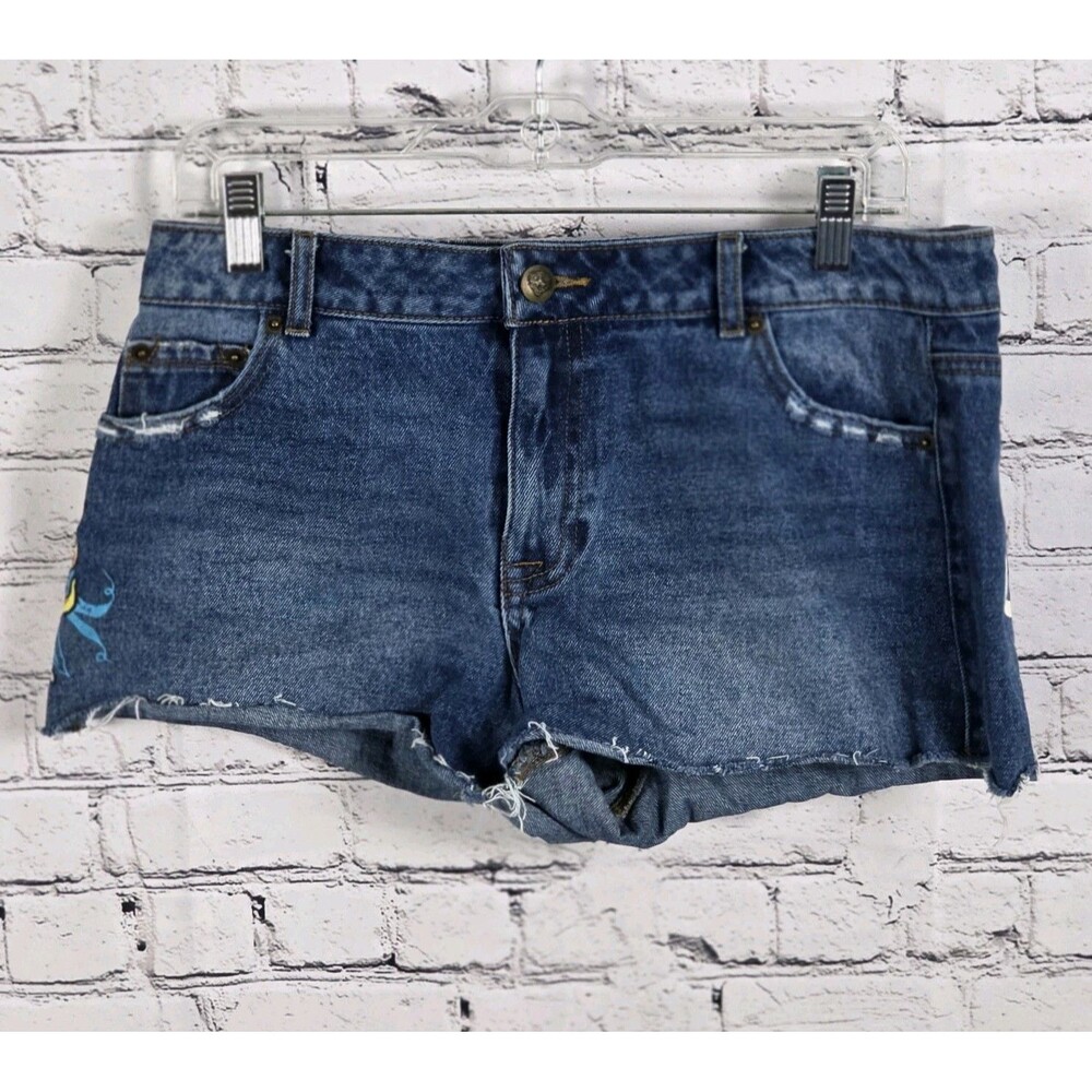 ED HARDY Women's Size 28 Distressed Retro Painted Denim Shorts